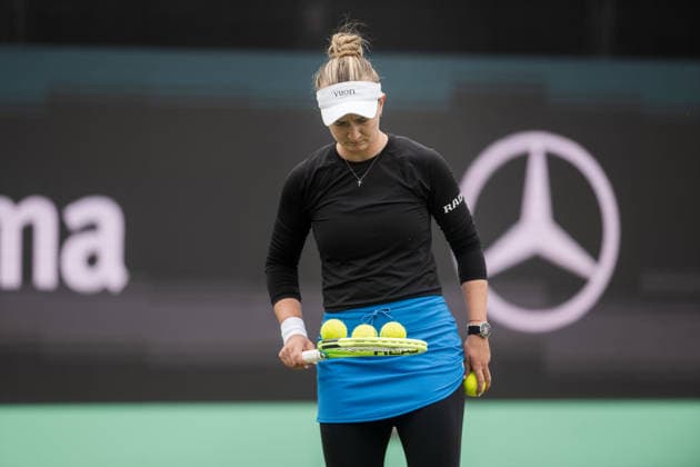 Libema Open Barbora Krejcikova of the Czech Republic prepares to serve to Elena-Gabriela Ruse of Romania during their WTA, Tennis Damen Singles match at the Libema Open at Autotron s-Hertogenbosch in s-Hertogenbosch, Netherlands, on June 12, 2026. S-Hertogenbosch Netherlands  Copyright: xAndyxAstfalckx originalFilename:astfalck-libemaop260612_npxFh.jpg