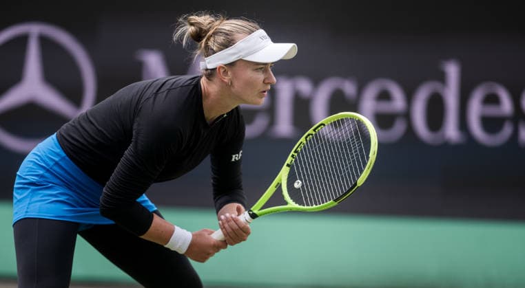 Libema Open Barbora Krejcikova of the Czech Republic waits for the serve from Elena-Gabriela Ruse of Romania during their WTA, Tennis Damen Singles match at the Libema Open at Autotron s-Hertogenbosch in s-Hertogenbosch, Netherlands, on June 12, 2026. S-Hertogenbosch Netherlands  Copyright: xAndyxAstfalckx originalFilename:astfalck-libemaop260612_npVfE.jpg