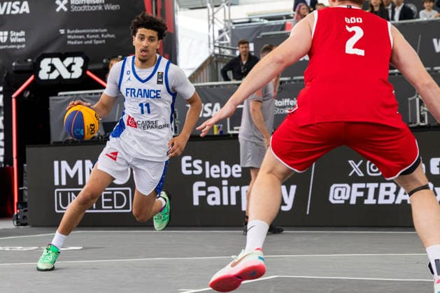 BASKETBALL - FIBA 3x3 World Tour VIENNA,AUSTRIA,12.JUN.26 - BASKETBALL - FIBA 3x3 World Tour. Image shows Sahel Mouhri (FRA).  GEPAxpictures xPhilippxBrem