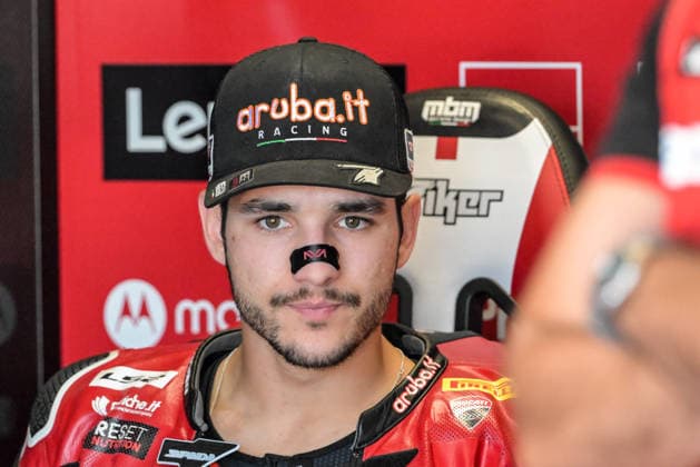 IPA85610303 - Iker Lecuona (ESP) on the Ducati Panigale V4R Aruba.It Racing – Ducati, posing in the pit lane during the Pirelli Emilia Romagna Round of the World Superbike (SBK) championship in Italy, June 12, 2026  Copyright: xAlessioxMarini IPAxSportx xx 85610303