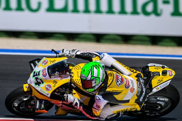 IPA85610415 - Lorenzo Baldassarri (ITA) of the Ducati Panigale V4R Team Goeleven during the Pirelli Emilia Romagna Round of the World Superbike (SBK) championship in Italy, June 12, 2026  Copyright: xAlessioxMarini IPAxSportx xx 85610415