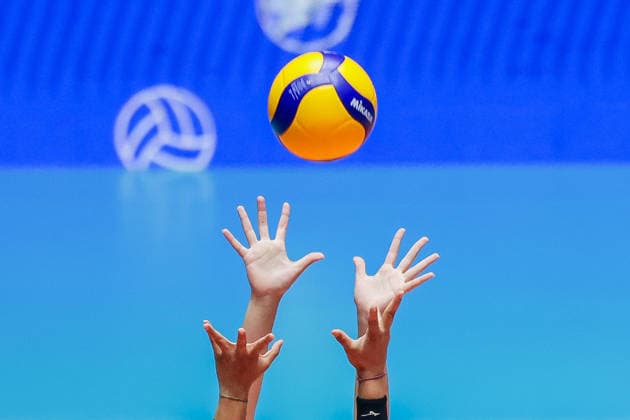 (260612) -- ILOCOS SUR PROVINCE, June 12, 2026 -- Players of both teams compete during the pool B volleyball match between Indonesia and Lebanon at the 2026 AVC Women s Cup in Ilocos Sur Province, the Philippines, June 12, 2026. ) (SP)PHILIPPINES-ILOCOS SUR PROVINCE-VOLLEYBALL-AVC WOMEN S CUP RouellexUmali 