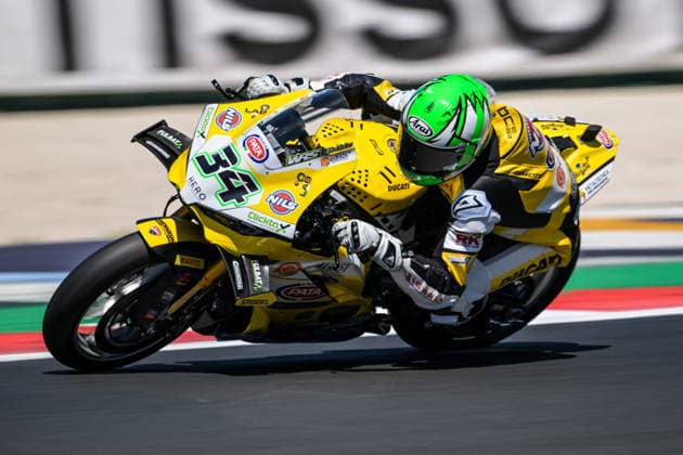 MOTORSPORTS - Superbike - Pirelli Emilia Romagna Round Photo by IPA ABACAPRESS.COM85610293 - Lorenzo Baldassarri (ITA) of the Ducati Panigale V4R Team Goeleven during the Pirelli Emilia Romagna Round of the World Superbike (SBK) championship in Italy, June 12, 2026 Italy Italy  Copyright: xIPAxSport ABACAx