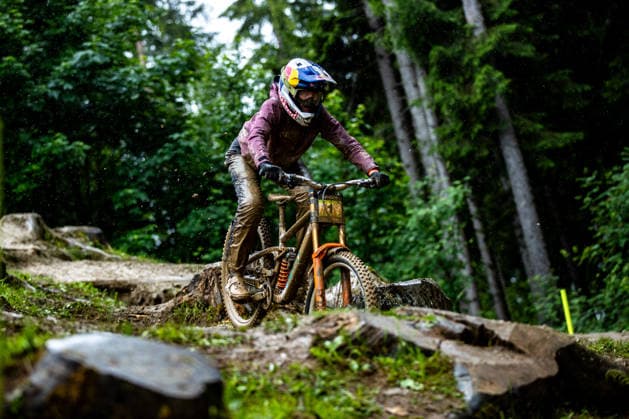 Whoop UCI Mountainbike World Series Leogang Downhill ZIERL Rosa CUBE FACTORY RACINGat Whoop UCI Mountainbike World Series Leogang Downhill, 12.06.2026,in Leogang,AUT Foto: Sebastian Sternemann