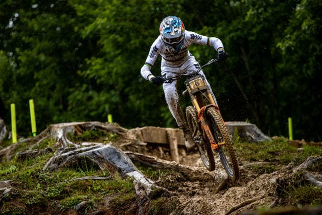 Whoop UCI Mountainbike World Series Leogang Downhill GOLDSTONE Jackson SANTA CRUZ SYNDICATEat Whoop UCI Mountainbike World Series Leogang Downhill, 12.06.2026,in Leogang,AUT Foto: Sebastian Sternemann