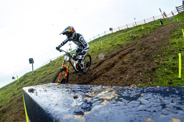 Whoop UCI Mountainbike World Series Leogang Downhill GOLDSTONE Jackson SANTA CRUZ SYNDICATEat Whoop UCI Mountainbike World Series Leogang Downhill, 12.06.2026,in Leogang,AUT Foto: Sebastian Sternemann
