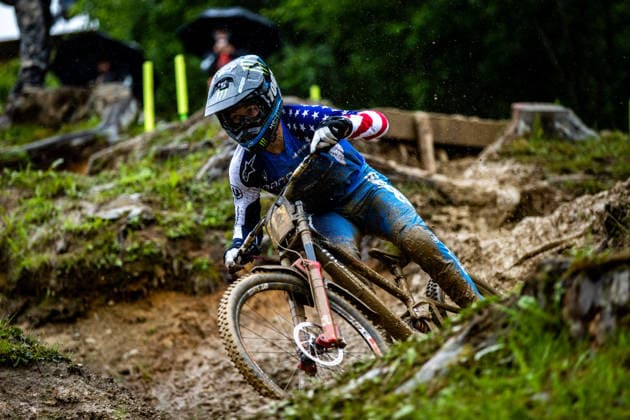 Whoop UCI Mountainbike World Series Leogang Downhill PINKERTON Ryan MONDRAKER FACTORY RACING DHat Whoop UCI Mountainbike World Series Leogang Downhill, 12.06.2026,in Leogang,AUT Foto: Sebastian Sternemann