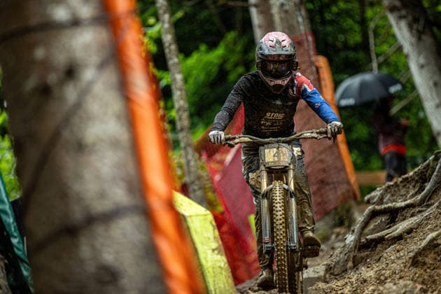 Whoop UCI Mountainbike World Series Leogang Downhill DEAVOLL Indy STOIC RACINGat Whoop UCI Mountainbike World Series Leogang Downhill, 12.06.2026,in Leogang,AUT Foto: Sebastian Sternemann