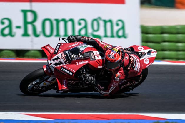MOTORSPORTS - Superbike - Pirelli Emilia Romagna Round Photo by IPA ABACAPRESS.COM85610434 - Nicolo Bulega ITA Ducati Panigale V4R Aruba.It Racing - Ducati rider waits in the pits during the Pirelli Emilia Romagna Round of the World Superbike Championship (SBK) in Italy, June 12, 2026 Italy Italy  Copyright: xIPAxSport ABACAx