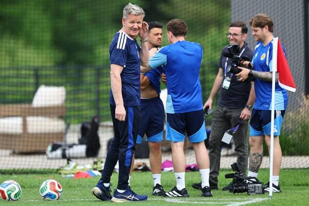 Gordon Ramsay Scotland Training Session, 2026 FIFA World Cup, WM, Weltmeisterschaft, Fussball Football, Revolution Training Centre, Foxborough, Massachusetts, USA - 12 Jun 2026Foxborough Revolution Training Centre Massachusetts (MA) United States of America EDITORIAL USE ONLY No use with unauthorised audio, video, data, fixture lists, club league logos or live services. Online in-match use limited to 120 images, no video emulation. No use in betting, games or single club league player publications.  Copyright: xMichaelxZemanek Shutterstockx 16919994e
