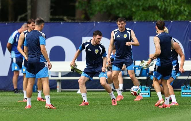 Andy Robertson of Scotland Scotland Training Session, 2026 FIFA World Cup, WM, Weltmeisterschaft, Fussball Football, Revolution Training Centre, Foxborough, Massachusetts, USA - 12 Jun 2026Foxborough Revolution Training Centre Massachusetts (MA) United States of America EDITORIAL USE ONLY No use with unauthorised audio, video, data, fixture lists, club league logos or live services. Online in-match use limited to 120 images, no video emulation. No use in betting, games or single club league player publications.  Copyright: xMichaelxZemanek Shutterstockx 16919994l