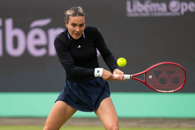Elena-Gabriela Ruse beim Match gegen Barbora Krejcikova, Tennis, Libema Open 2026, WTA, Tennis Damen Masters 250, 12.06.2026, Rosmalen Grass Court Championships, Centre-Court Rosmalen, s-Hertogenbosch Nordbrabant Niederlande