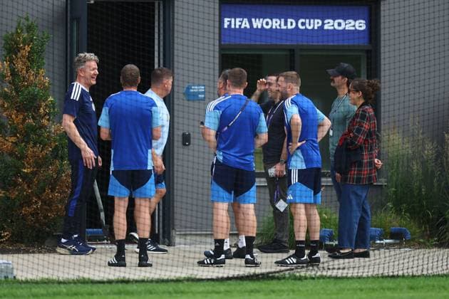 Gordon Ramsay Scotland Training Session, 2026 FIFA World Cup, WM, Weltmeisterschaft, Fussball Football, Revolution Training Centre, Foxborough, Massachusetts, USA - 12 Jun 2026Foxborough Revolution Training Centre Massachusetts (MA) United States of America EDITORIAL USE ONLY No use with unauthorised audio, video, data, fixture lists, club league logos or live services. Online in-match use limited to 120 images, no video emulation. No use in betting, games or single club league player publications.  Copyright: xMichaelxZemanek Shutterstockx 16919994s