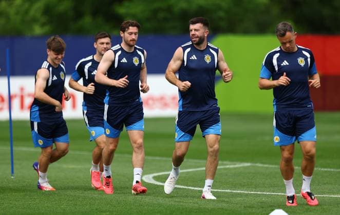 Grant Hanley of Scotland Scotland Training Session, 2026 FIFA World Cup, WM, Weltmeisterschaft, Fussball Football, Revolution Training Centre, Foxborough, Massachusetts, USA - 12 Jun 2026Foxborough Revolution Training Centre Massachusetts (MA) United States of America EDITORIAL USE ONLY No use with unauthorised audio, video, data, fixture lists, club league logos or live services. Online in-match use limited to 120 images, no video emulation. No use in betting, games or single club league player publications.  Copyright: xMichaelxZemanek Shutterstockx 16919994r