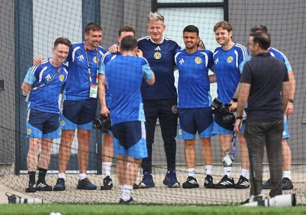 Gordon Ramsay Scotland Training Session, 2026 FIFA World Cup, WM, Weltmeisterschaft, Fussball Football, Revolution Training Centre, Foxborough, Massachusetts, USA - 12 Jun 2026Foxborough Revolution Training Centre Massachusetts (MA) United States of America EDITORIAL USE ONLY No use with unauthorised audio, video, data, fixture lists, club league logos or live services. Online in-match use limited to 120 images, no video emulation. No use in betting, games or single club league player publications.  Copyright: xMichaelxZemanek Shutterstockx 16919994u