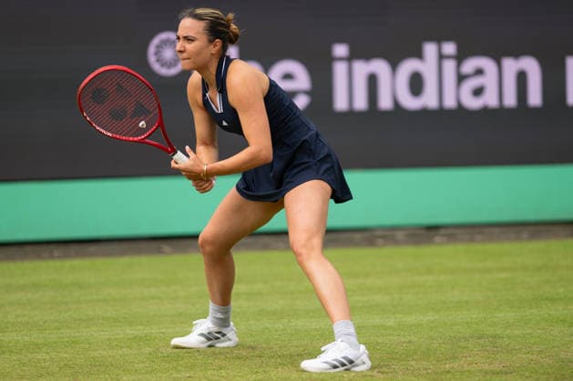 Elena-Gabriela Ruse im Match gegen Barbora Krejcikova, Tennis, Libema Open 2026, WTA, Tennis Damen Masters 250, 12.06.2026, Rosmalen Grass Court Championships, Centre-Court Rosmalen, s-Hertogenbosch Nordbrabant Niederlande