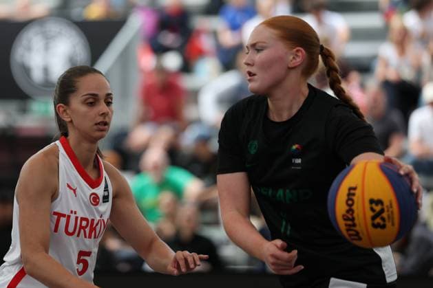 12.June. 2026 – Basketball – FIBA 3x3 World Tour Masters 2026-TUR vs IRL-women-U23 NATIONS LEAGUE Akpinar (türkiye) and Coogan (Ireland) in one-on-one A1 Arena am Heumarkt A1 Arena am Heumarkt ,Vienna Vienna A1 Arena am Heumarkt AUSTRIA