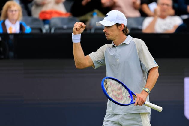 2026-06-12 - Libema Open 2026 ROSMALEN, NETHERLANDS - JUNE 12: Alex de Minaur of Australia during the Libema Open 2026 at Autotron on June 12, 2026 in Rosmalen, Netherlands Rosmalen Autotron Netherlands Content not available for redistribution in The Netherlands directly or indirectly through any third parties. Copyright: xMarcelxvanxPlateringenx