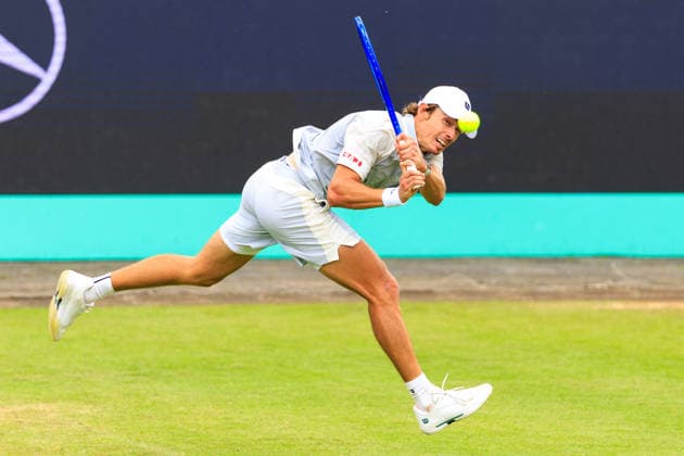 2026-06-12 - Libema Open 2026 ROSMALEN, NETHERLANDS - JUNE 12: Alex de Minaur of Australia during the Libema Open 2026 at Autotron on June 12, 2026 in Rosmalen, Netherlands Rosmalen Autotron Netherlands Content not available for redistribution in The Netherlands directly or indirectly through any third parties. Copyright: xMarcelxvanxPlateringenx