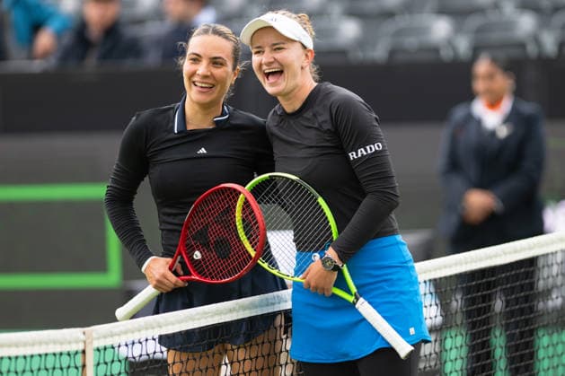 Elena-Gabriela Ruse vor dem Match mit Barbora Krejcikova, Tennis, Libema Open 2026, WTA, Tennis Damen Masters 250, 12.06.2026, Rosmalen Grass Court Championships, Centre-Court, Tennis, Libema Open 2026, WTA Masters 250, 12.06.2026, Rosmalen Grass Court Championships, Centre-Court Rosmalen, s-Hertogenbosch Nordbrabant Niederlande