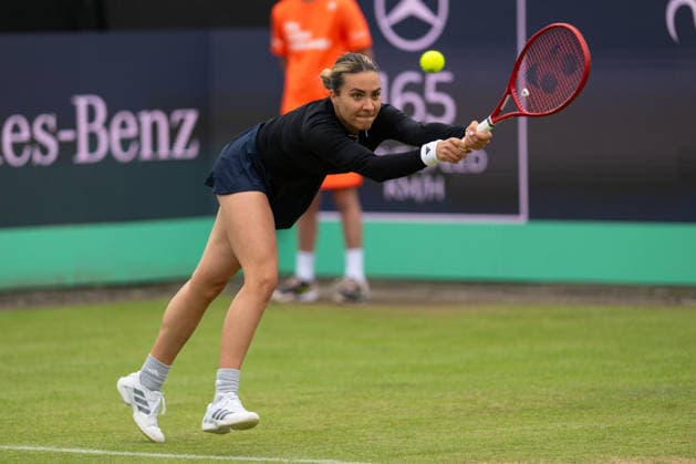 Elena-Gabriela Ruse im Match gegen Barbora Krejcikova, Tennis, Libema Open 2026, WTA, Tennis Damen Masters 250, 12.06.2026, Rosmalen Grass Court Championships, Centre-Court Rosmalen, s-Hertogenbosch Nordbrabant Niederlande