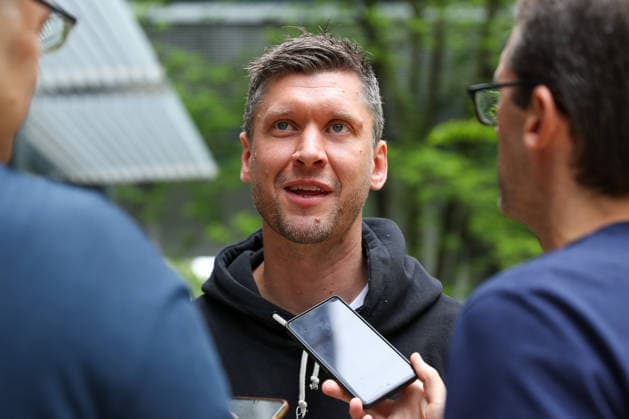 12.06.2026, xgox, Handball - EHF Champions League Media Day - und Abschlusstraining emspor, v.l. Niklas Landin (Aalborg, 1) Koeln
