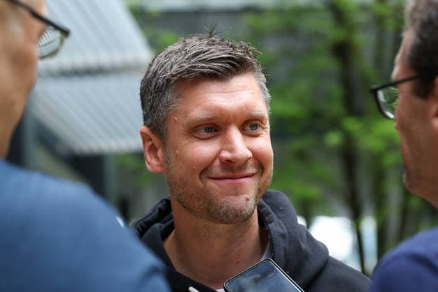 12.06.2026, xgox, Handball - EHF Champions League Media Day - und Abschlusstraining emspor, v.l. Niklas Landin (Aalborg, 1) Koeln
