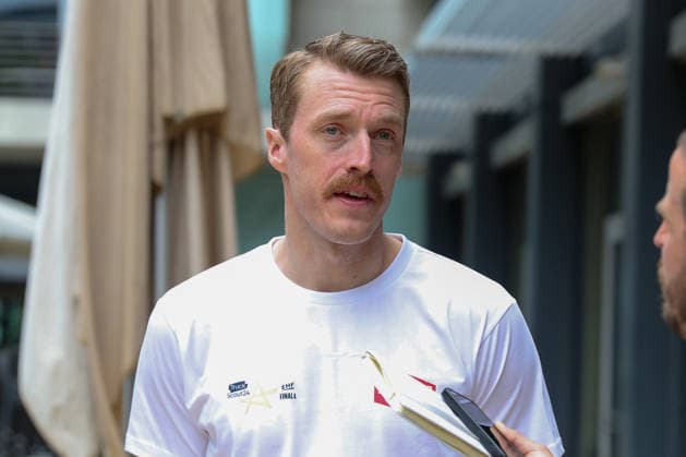 12.06.2026, xgox, Handball - EHF Champions League Media Day - und Abschlusstraining emspor, v.l. Kristian Björnsen (Aalborg, 19) Koeln