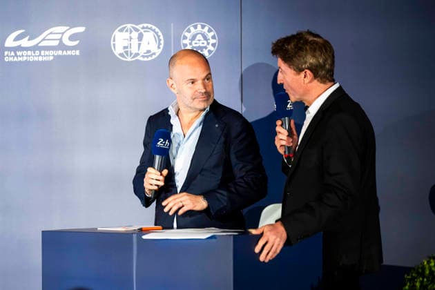 24 HEURES DU MANS 2026 - FRIDAY LEQUIEN FrÃ dÃ ric (fra), CEO of the FIA World Endurance Championship, portrait, VANDESTICK Bruno during the 24 Hours of Le Mans 2026, 4th round of the 2026 FIA World Endurance Championship, on June 12, 2026 on the Circuit des 24 Heures du Mans in Le Mans, France - Le MansFrance  Copyright: xFabrizioxBoldonix