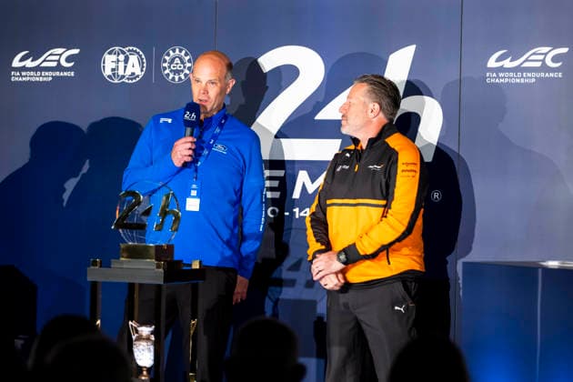 24 HEURES DU MANS 2026 - FRIDAY RUSHBROOK Mark, global director of Ford Racing, BROWN Zak (usa), co-owner of United Autosports, portrait during the 24 Hours of Le Mans 2026, 4th round of the 2026 FIA World Endurance Championship, on June 12, 2026 on the Circuit des 24 Heures du Mans in Le Mans, France - Le MansFrance  Copyright: xFabrizioxBoldonix