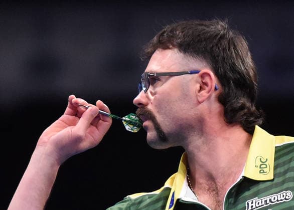 12.06.2026, xhbx, Dart World Cup of Darts 2026, v.l. Damon Heta (Australien) (DFL DFB REGULATIONS PROHIBIT ANY USE OF PHOTOGRAPHS as IMAGE SEQUENCES and or QUASI-VIDEO) Frankfurt