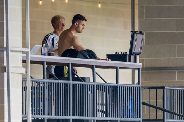 260612 Gabriel Gudmundsson of the Swedish national football team at a training session during day 2 of the FIFA World Cup, WM, Weltmeisterschaft, Fussball 2026 on June 12, 2026 in Dallas. Photo: Petter Arvidson BILDBYRAN kod PA PA1229 fotboll football soccer fotball vm fotbolls-vm fotball-vm fotbolls-vm 2026 fifa world cup 2026 träning practice training sverige sweden sverige a bbeng