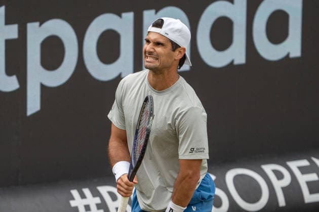 Marcos Giron, Mimik, Ben Shelton vs. Marco Giron, Tennis, ATP, Tennis Herren Turnier, Boss-Open, Center-Court, Achtelfinale, 12.06.2026, Ben Shelton vs. Marco Giron, Tennis, ATP-Turnier, Boss-Open, Center-Court, Achtelfinale, 12.06.2026, Stuttgart