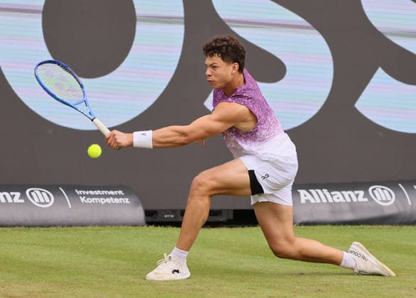 12.06.2026, Boss Open 2026, ATP, Tennis Herren Tour 250 Stuttgart, TTC Weissenhof, Tennis, im Bild: Ben Shelton (USA)