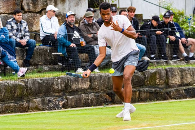 Stuttgart, GERMANY - June 12: Giovanni Mpetshi Perricard (FRA) during the Singles Match between Giovanni Mpetshi Perricard (FRA) vs. Alexander Bublik (KAZ) at BOSS OPEN 2026, Tennisanlage Weissenhof on June 12, 2026 in Stuttgart, Germany. Baden-Württemberg Germany Copyright: xTimoxSteinx