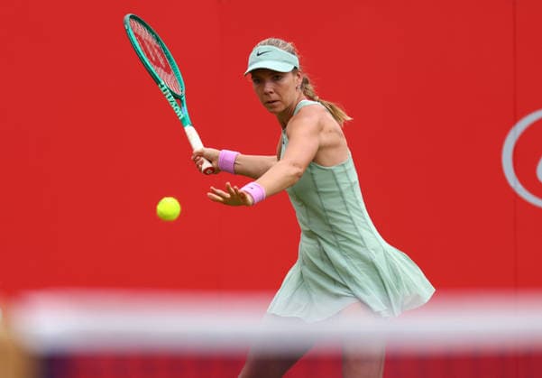 2026 HSBC Tennis Championships, Queens Club, London, UK - 12 06 2026 Katie Boulter (GBR) in action during her second round match against Jaqueline Cristian (ROU) in the HSBC 2026 Championships at Queens Club in London London Queens Club London GBR Copyright: xMarkxGreenwoodx