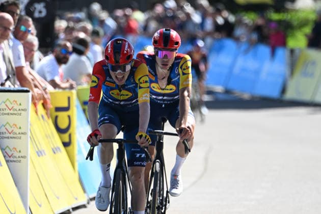 12-06-2026 Tour Auvergne - Rhone Alpes; Tappa 06 Saint Vulbas - Crest Voland; 2026, Lidl - Trek; Skjelmose Jensen, Mattias; Ayuso Pesquera, Juan; Crest Voland; 
