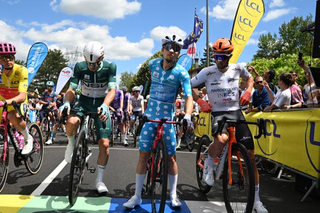 Tour Auvergne - Rhone-Alpes 2026 Stage 6 Groupama-FDJ United s French rider CleÌment Braz Afonso during the 6th stage of the Tour Auvergne-Rhone-Alpes cycling race , 182,3km between Saint-Vulbas and Crest-Voland in the French Alps on June 12, 2026. SAINT VULBASFrance  Copyright: xMouradxAllilix