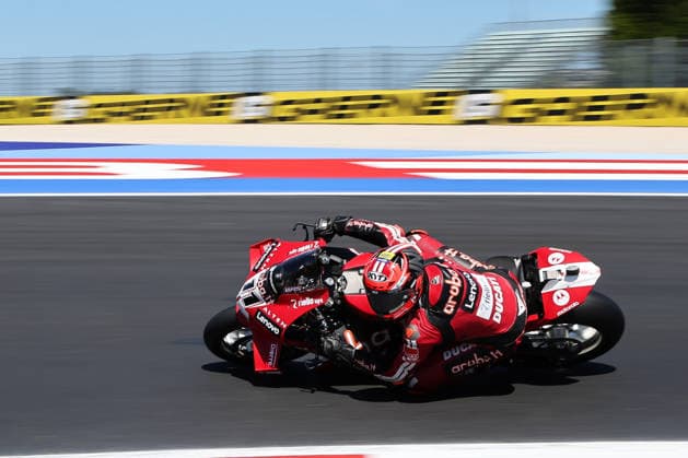 IPA85612629 - Nicolo Bulega (ITA) on a Ducati Panigale V4R, Aruba.It Racing - Ducati, during the FIM Superbike World Championship, WM, Weltmeisterschaft Pirelli Emilia Romagna Round at the Misano World Circuit Marco Simoncelli, Misano Adriatico, Italy on June 12, 2026 during the Pirelli Emilia Romagna Round, World Superbike (SBK) race in Italy, Italy, June 12, 2026  Copyright: xValerioxOrigo IPAxSportx xx 85612629
