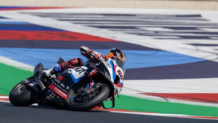 IPA85614204 - No. 60 Van Der Mark (NED) BMW M 1000 RR - ROKiT BMW Motorrad WorldSBK Team during the Pirelli Emilia Romagna Round, World Superbike (SBK) race in Italy, June 12, 2026  Copyright: xOttoxMoretti IPAxSportx xx 85614204