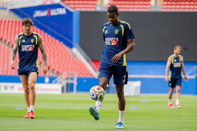 260612 Alexander Isak of the Swedish national football team at a training session during day 2 of the FIFA World Cup, WM, Weltmeisterschaft, Fussball 2026 on June 12, 2026 in Dallas. Photo: Petter Arvidson BILDBYRAN kod PA PA1229 fotboll football soccer fotball vm fotbolls-vm fotball-vm fotbolls-vm 2026 fifa world cup 2026 träning practice training sverige sweden sverige a bbeng