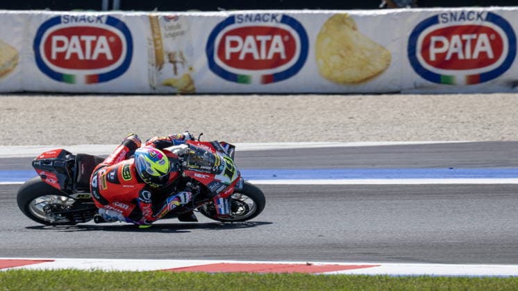 IPA85614216 - No. 19 Alvaro Bautista (ESP) on a Ducati Panigale V4R for the Barni Spark Racing Team during the Pirelli Emilia Romagna Round of the World Superbike (SBK) championship in Italy, June 12, 2026  Copyright: xOttoxMoretti IPAxSportx xx 85614216