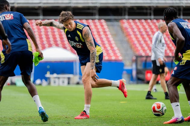 260612 Victor Nilsson Lindelöf of the Swedish national football team at a training session during day 2 of the FIFA World Cup, WM, Weltmeisterschaft, Fussball 2026 on June 12, 2026 in Dallas. Photo: Petter Arvidson BILDBYRAN kod PA PA1229 fotboll football soccer fotball vm fotbolls-vm fotball-vm fotbolls-vm 2026 fifa world cup 2026 träning practice training sverige sweden sverige a bbeng