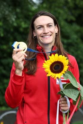 2026 ICF Canoe Slalom World Cup Augsburg AUGSBURG, GERMANY - JUNE 12: Ricarda Funk of Germany wins gold in the Women s Kayak K1 heats during the 2026 ICF Canoe Slalom World Cup Augsburg at Eiskanal Augsburg on June 12, 2026 in Augsburg, Germany. (Photo by Marcus Hartmann Beautiful Sports)