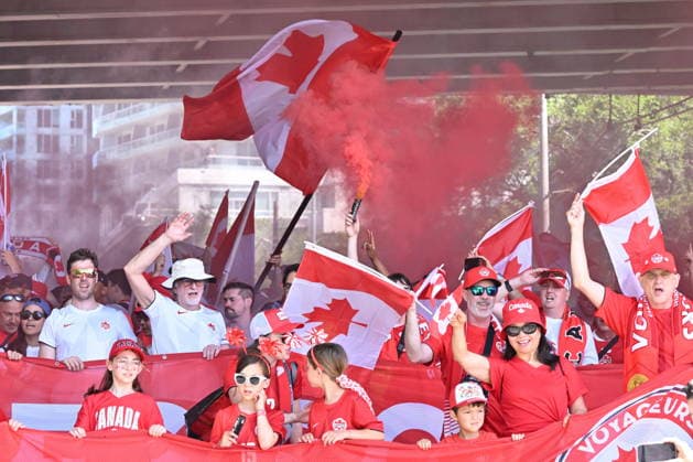 June 12, 2026, Toronto, On, Canada: Canada s Voyageurs parade toward Toronto Stadium ahead of Canada s World Cup match against Bosnia and Herzegovina in Toronto, on Friday, June 12, 2026. Canada News - June 12, 2026  - ZUMAc35_ 20260612_zaf_c35_047 Copyright: xJonxBlackerx