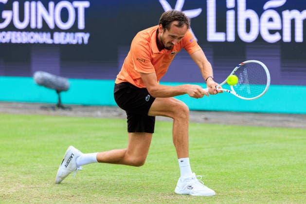 2026-06-12 - Libema Open 2026 ROSMALEN, NETHERLANDS - JUNE 12: Daniil Medvedev during the Libema Open 2026 at Autotron on June 12, 2026 in Rosmalen, Netherlands Rosmalen Autotron Netherlands Content not available for redistribution in The Netherlands directly or indirectly through any third parties. Copyright: xMarcelxvanxPlateringenx