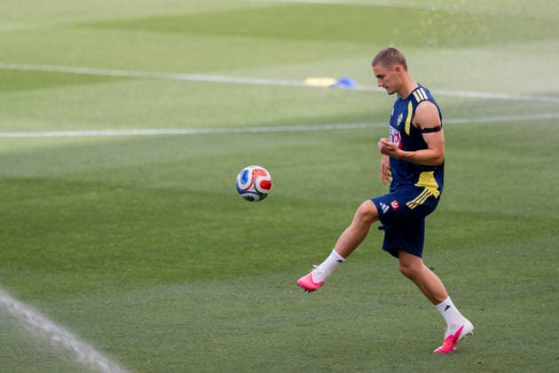 260612 Gustaf Lagerbielke of the Swedish national football team at a training session during day 2 of the FIFA World Cup, WM, Weltmeisterschaft, Fussball 2026 on June 12, 2026 in Dallas. Photo: Petter Arvidson BILDBYRAN kod PA PA1229 fotboll football soccer fotball vm fotbolls-vm fotball-vm fotbolls-vm 2026 fifa world cup 2026 träning practice training sverige sweden sverige a bbeng