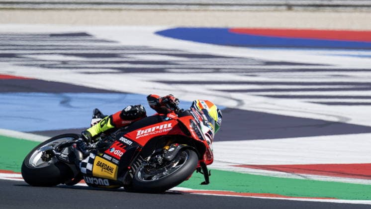 MOTORSPORTS - Superbike - Pirelli Emilia Romagna Round Photo by IPA ABACAPRESS.COM85614219 - No. 5 Yari Montella (ITA) on a Ducati Panigale V4R for the Barni Spark Racing Team during the Pirelli Emilia Romagna Round of the World Superbike (SBK) championship in Italy, June 12, 2026 Italy Italy  Copyright: xIPAxSport ABACAx
