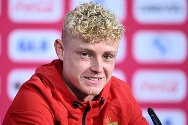 Belgian national football team - 2026 FIFA World Cup, WM, Weltmeisterschaft, Fussball - media activities 12 06 2026 RENTON, UNITED STATES OF AMERICA - JUNE 12 : Seys Joaquin defender of Belgium pictured during a press conference, PK, Pressekonferenz at the training grounds of the Belgian national football team during the 2026 FIFA World Cup on June 12, 2026 in Renton, United States of America, 12 06 2026 Renton United States of America  Copyright: xNicoxVereeckenx