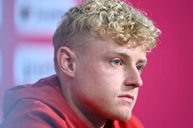 Belgian national football team - 2026 FIFA World Cup, WM, Weltmeisterschaft, Fussball - media activities 12 06 2026 RENTON, UNITED STATES OF AMERICA - JUNE 12 : Seys Joaquin defender of Belgium pictured during a press conference, PK, Pressekonferenz at the training grounds of the Belgian national football team during the 2026 FIFA World Cup on June 12, 2026 in Renton, United States of America, 12 06 2026 Renton United States of America  Copyright: xNicoxVereeckenx